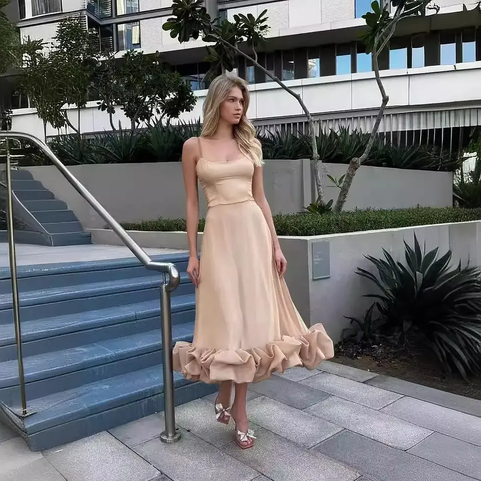 Thumbnail: La Fleur Enchantée – 3D Floral Backless Chiffon Maxi Dress