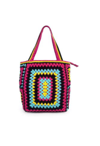 Thumbnail: Boho-Chic Woven Geometric Underarm Bag