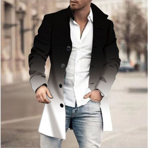 Thumbnail: Plaid Stand Collar Executive Coat