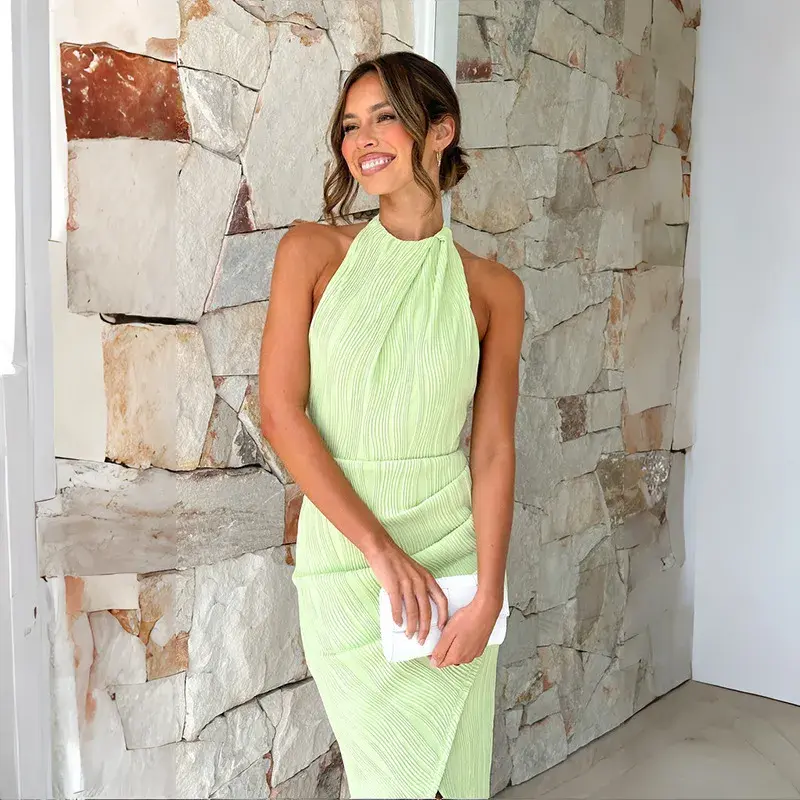 Thumbnail: Midnight Muse – Celestial Halter Empire Gown