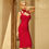 Thumbnail: Elegant Single Piece Mid-Length Evening Dress