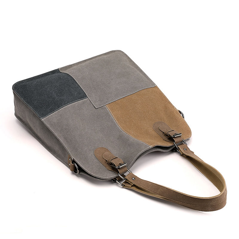 Thumbnail: Patchwork Canvas Tote Bag