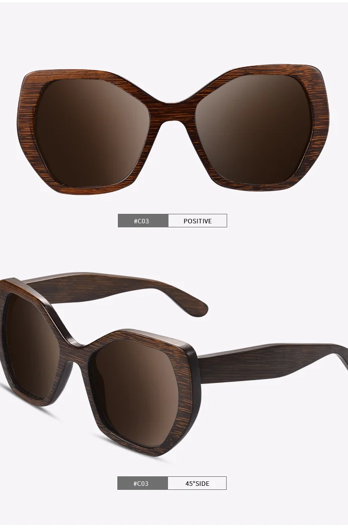 Elevate your eyewear game with these chic retro glasses featuring wooden bamboo legs. A stylish and eco-friendly accessory for any fashion-forward look.