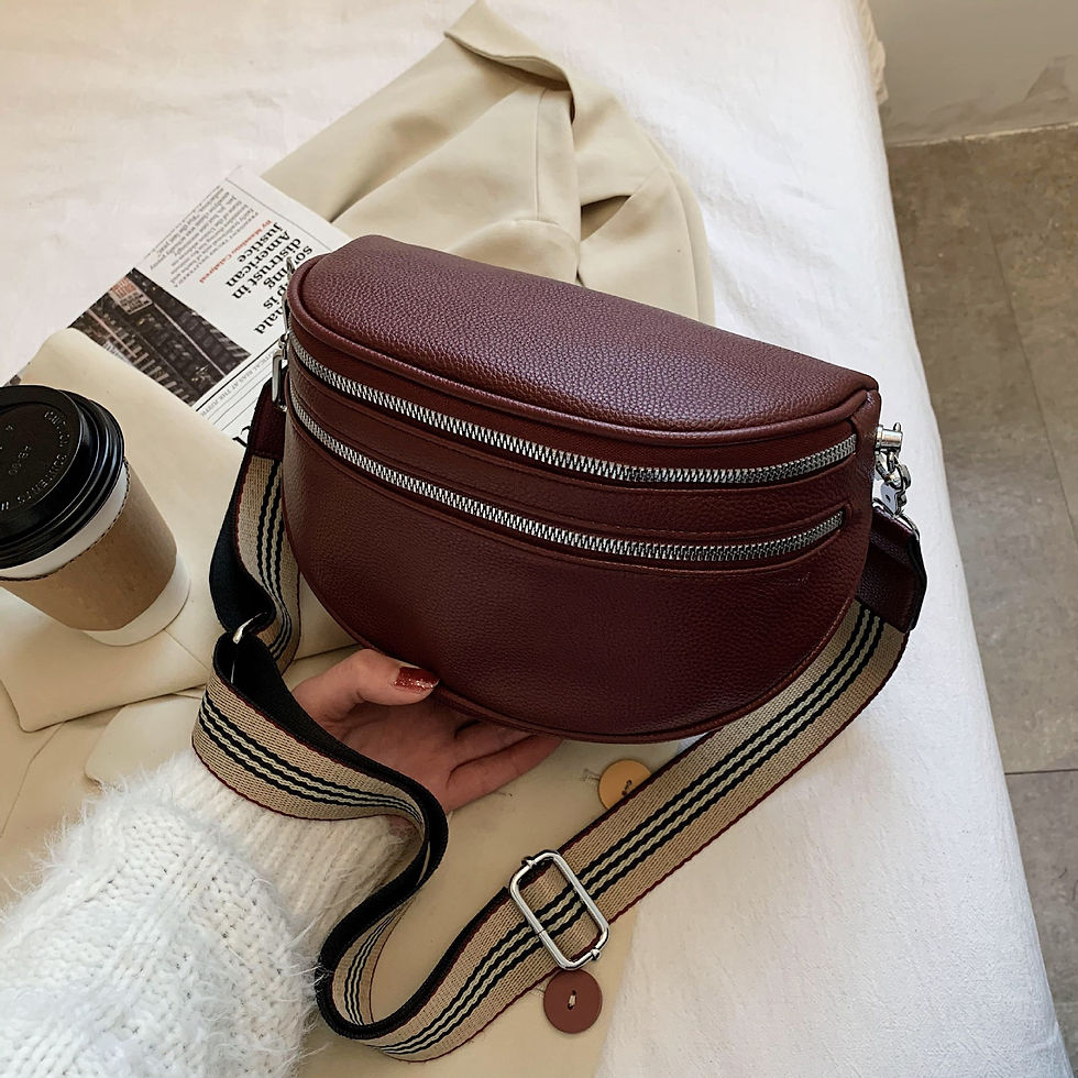 Thumbnail: ChicAura – Sculpted Technical Grain Round Crossbody