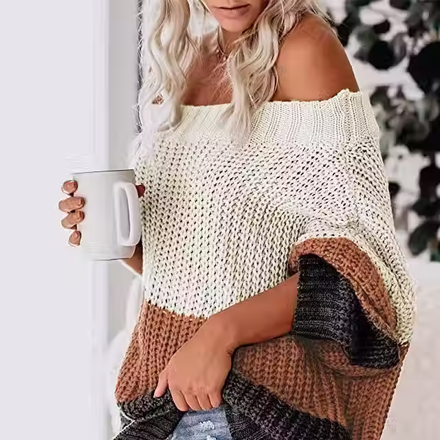 Sahara Sands Patchwork Oversized Knit