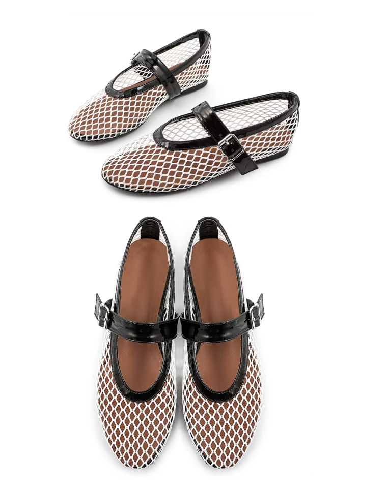 Thumbnail: Mary Jane Mesh Ballerina Flats