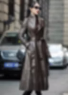 Irregular Vegan Leather Long Jacket