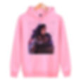 Thumbnail: Loose Hooded Pink Sweatshirt
