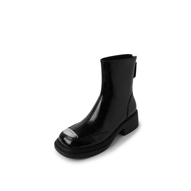 Thumbnail: The Retro Revival – Square Toe Vintage Chunky Heel Boots