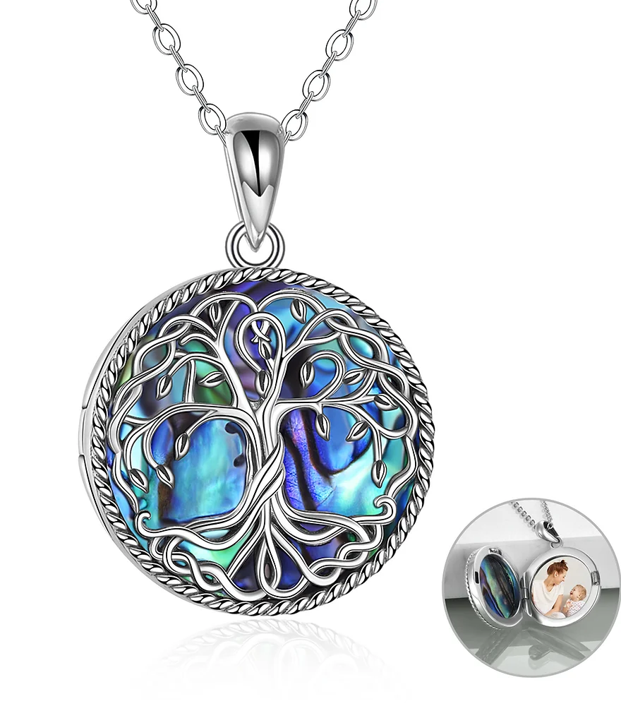 Elegant Tree of Life necklace, a symbol of strength and growth, enhancing your neckline with timeless grace and meaningful style.