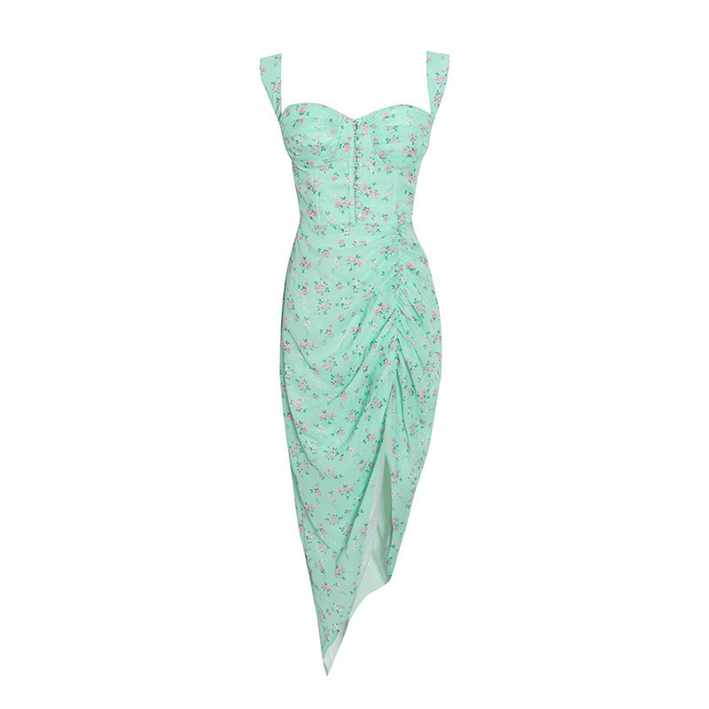 Thumbnail: Floral High Waist Boho Dress
