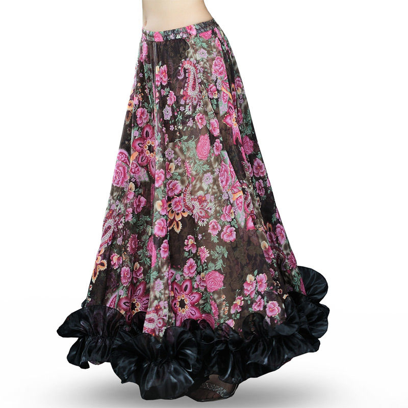 Thumbnail: EtherealBloom – Artisan Chiffon Bohemian Flower Skirt