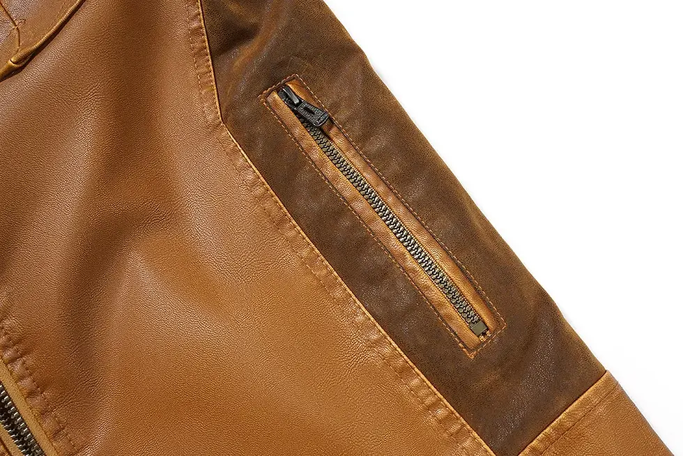 Thumbnail: The Winter Sovereign – Hooded PU Leather Winter Fleece Padded Coat