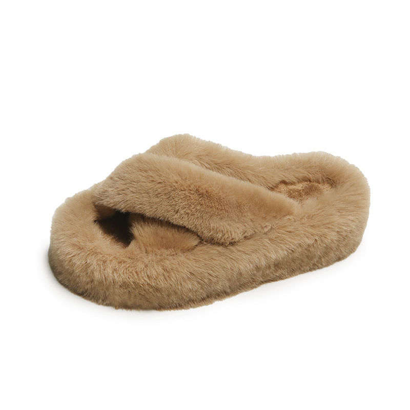 Thumbnail: Cross-Strap Cotton Slippers