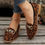 Thumbnail: Round Toe Flat Bottom Leopard Print Shoes