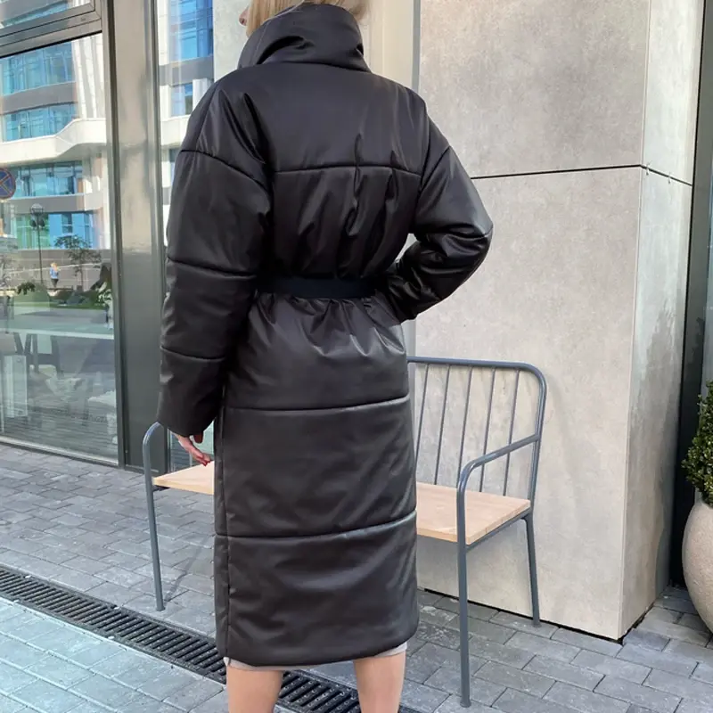 Thumbnail: AuraPuff – Vegan Leather Puffer Coat