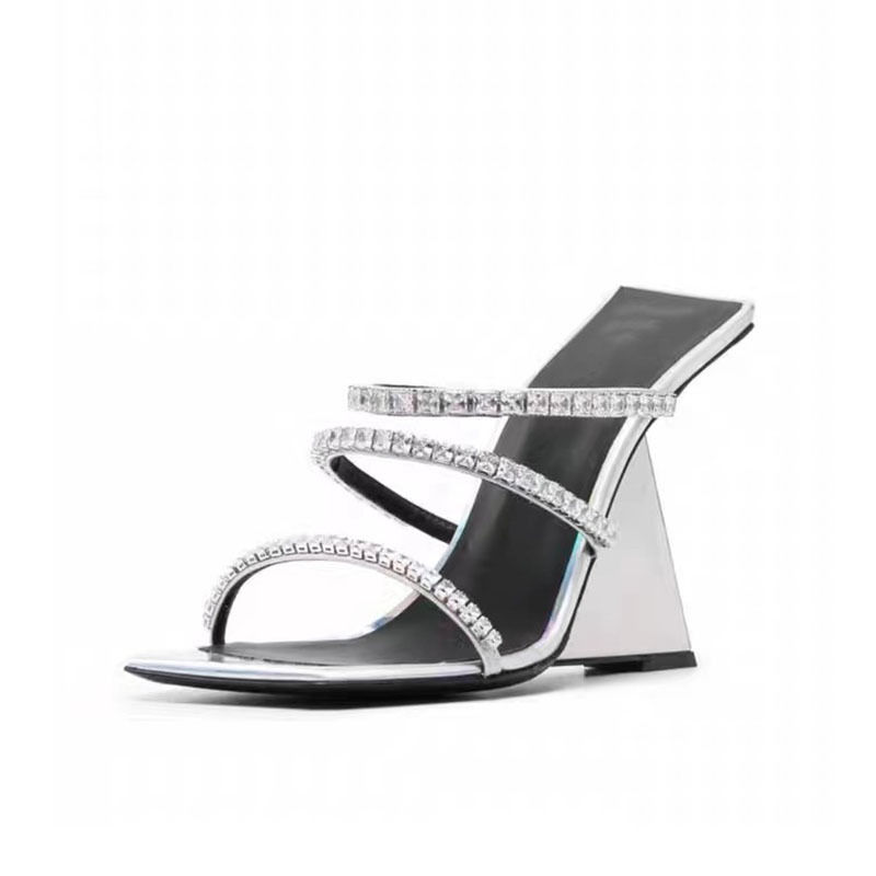Thumbnail: The Luminous Lattice – Rhinestone Strappy Italian Heels