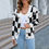 Thumbnail: Large Size Stitching Knitted Cardigan