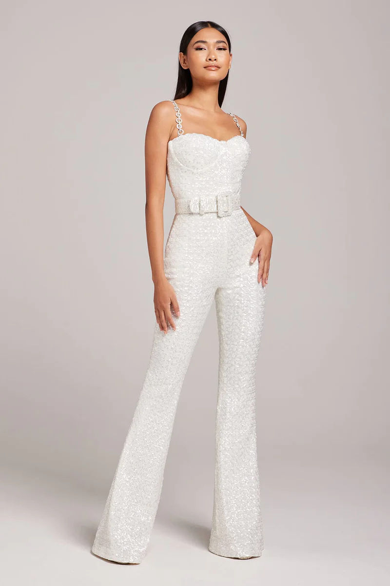 Thumbnail: AuraFlare – Sequin Sling Tube Top Jumpsuit