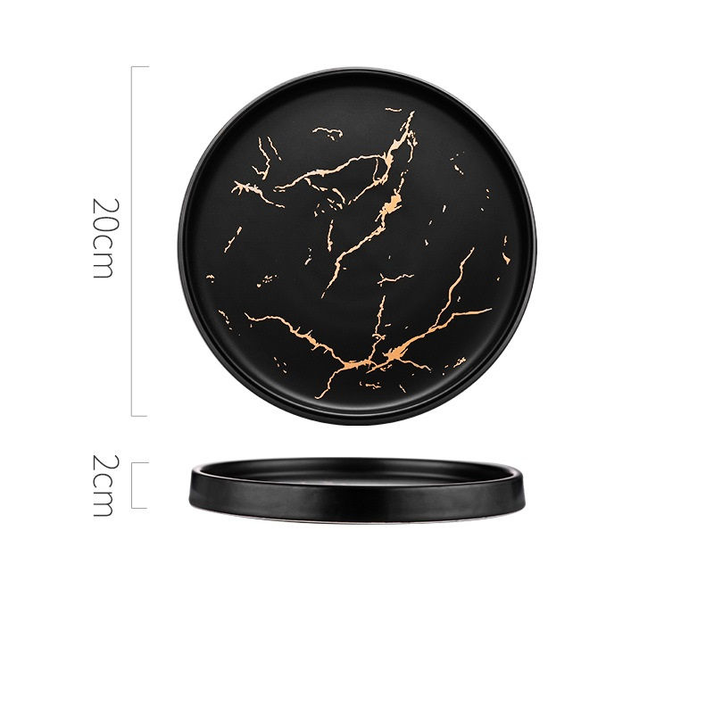 Thumbnail: Marble Porcelain Dinner Plate