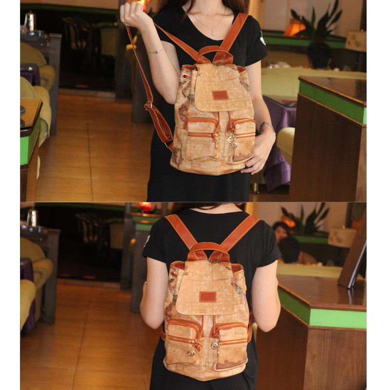 Wanderlust-Explorer WorldMap Retro Backpack