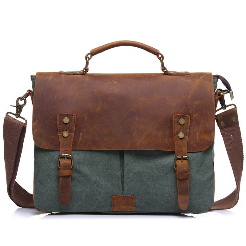 Thumbnail: HeritageCanvas – Genuine Retro Vintage Laptop Briefcase