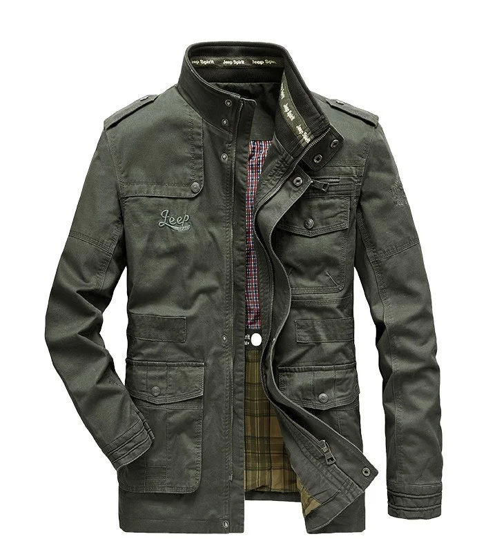 Multi-pocket Cotton Jacket - Stay organized and stylish with this versatile jacket, featuring multiple pockets for all your essentials