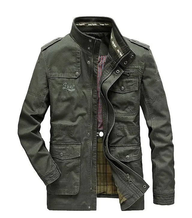 Multi-pocket Cotton Jacket - Stay organized and stylish with this versatile jacket, featuring multiple pockets for all your essentials