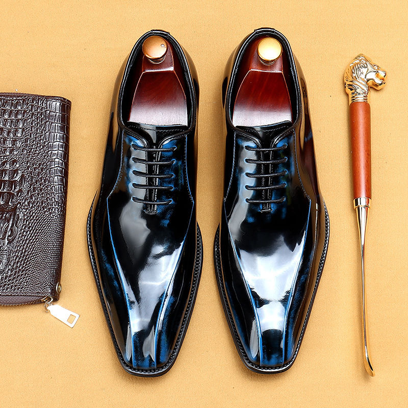 Thumbnail: Elysian Pinnacle – Gilded Azure Bovine Oxfords