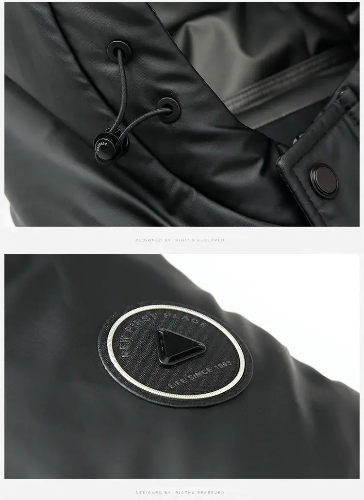 Thumbnail: The Urban Sovereign – Urban Elegance Hooded Down Jacket