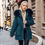 Thumbnail: Chic Suede Cotton Parka Coat