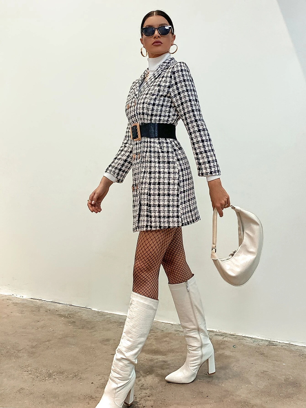 Thumbnail: Modichic Plaid Tweed Overcoat