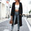 Thumbnail: Solid Color Knit Cardigan