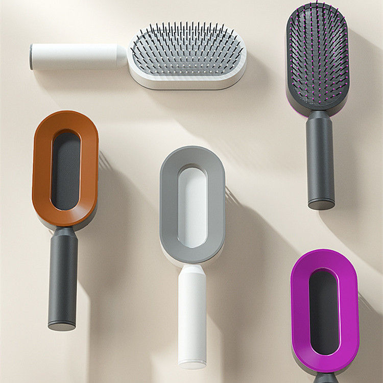 Thumbnail: Self-Cleaning Anti-Static Hairbrush