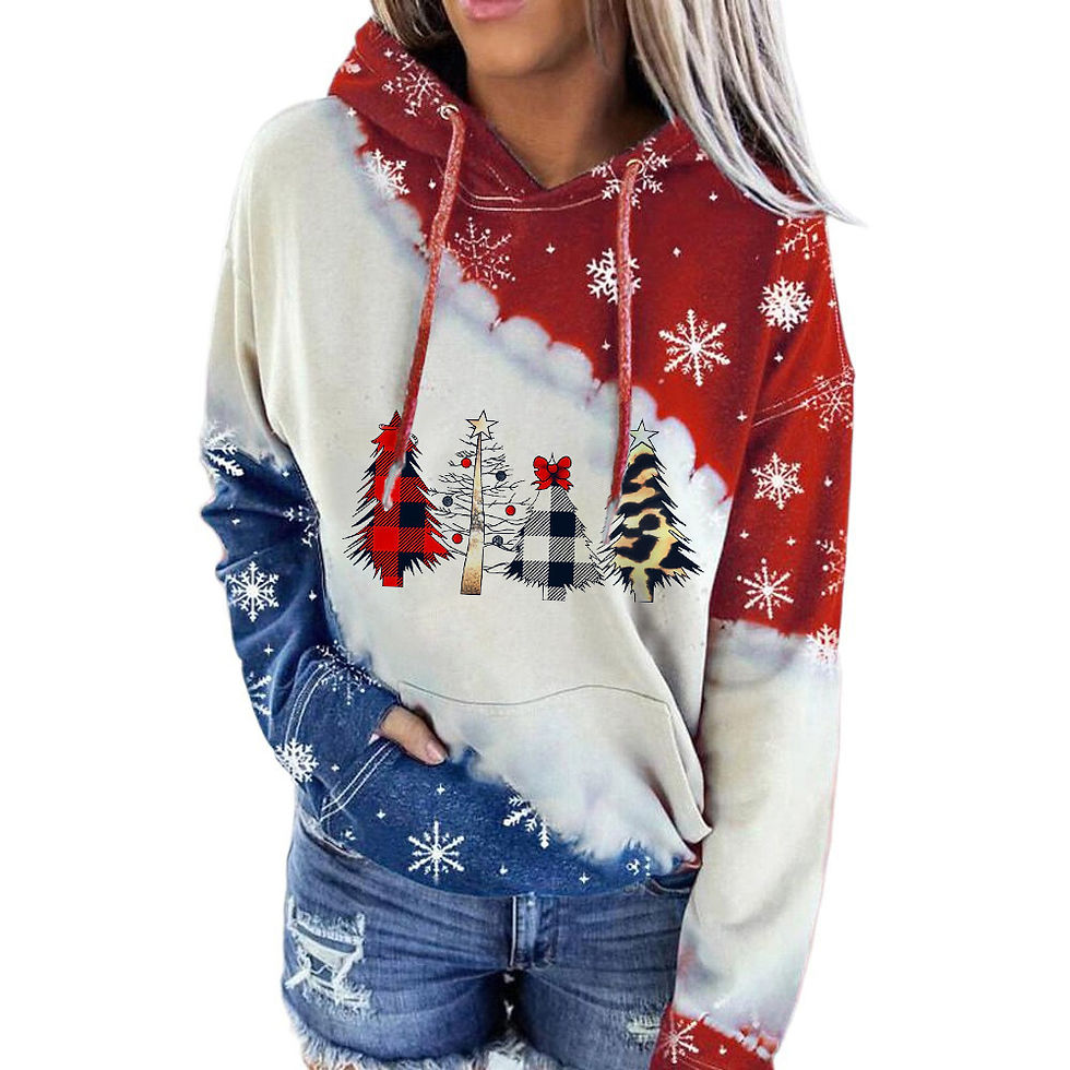Thumbnail: Hooded Pocket Christmas Sweater