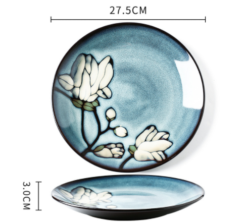 Thumbnail: Magnolia Hand-Painted Dinnerware Set