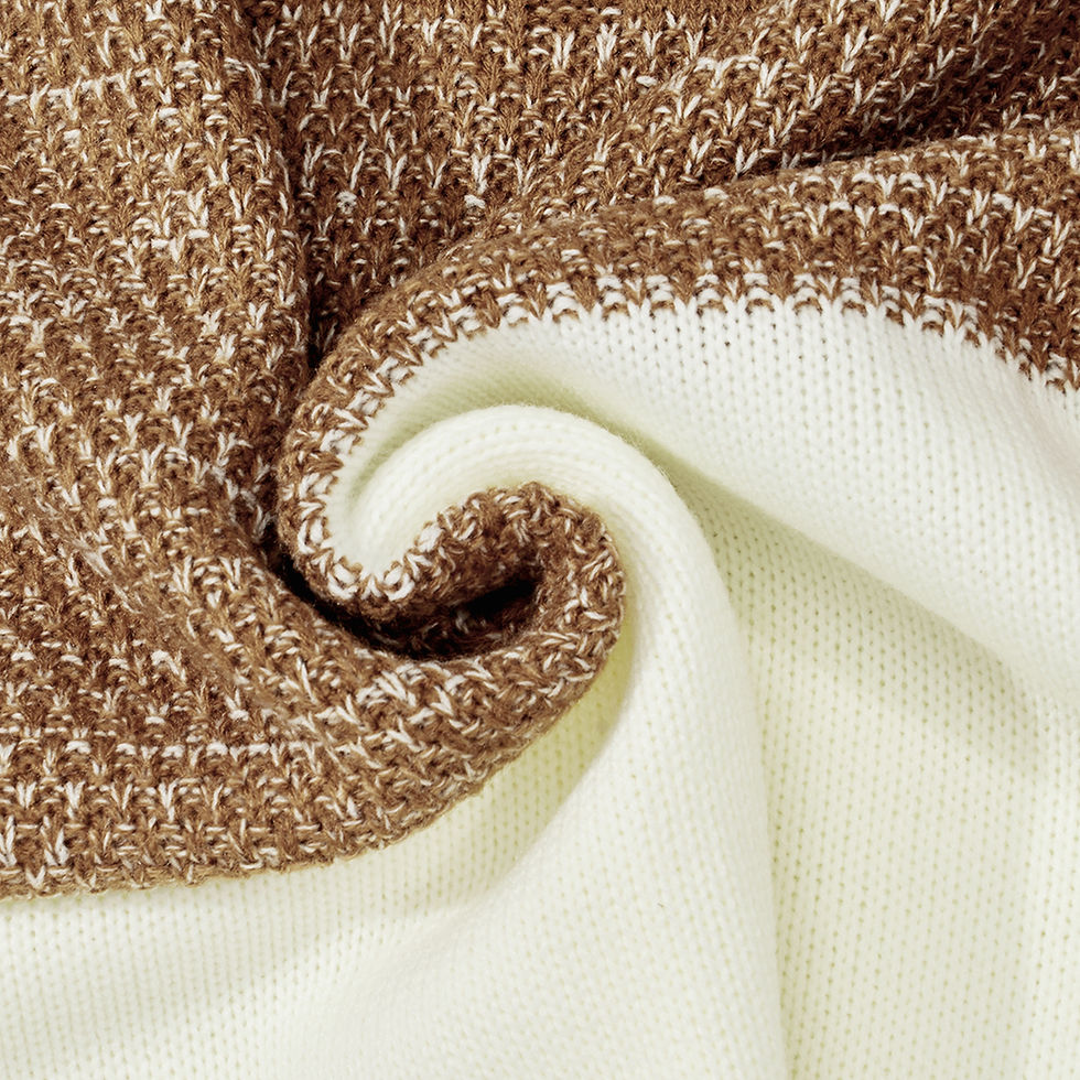 Thumbnail: Color Block Cable Knit Pullover