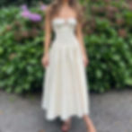 French Suspender Long Dress with Lace-up Detail – The Desert Muse Dress