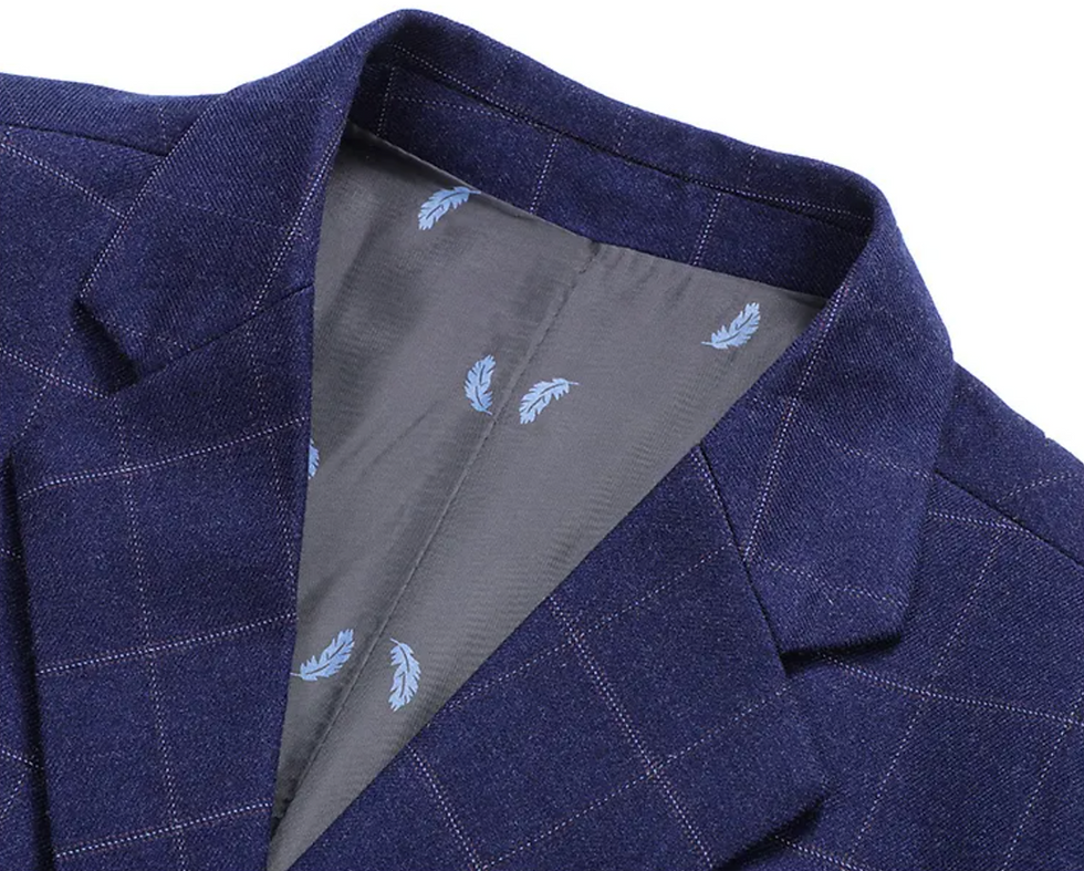 Thumbnail: Italian Slim Fit Plaid Blazer