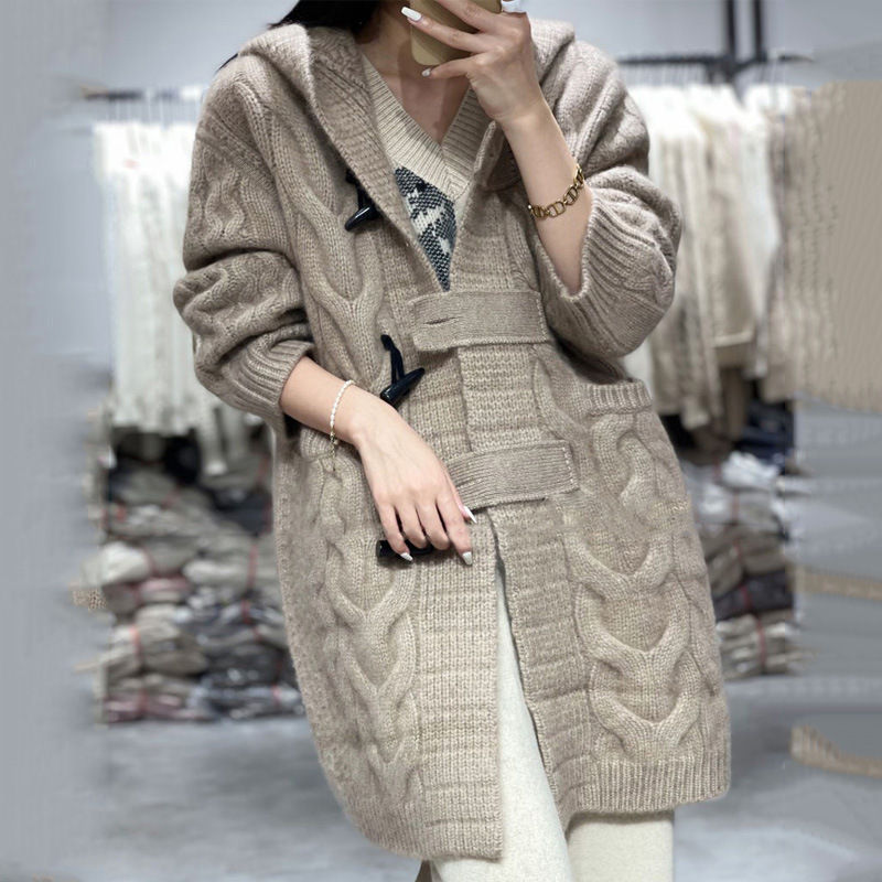 Thumbnail: Woolen Hooded Jacket