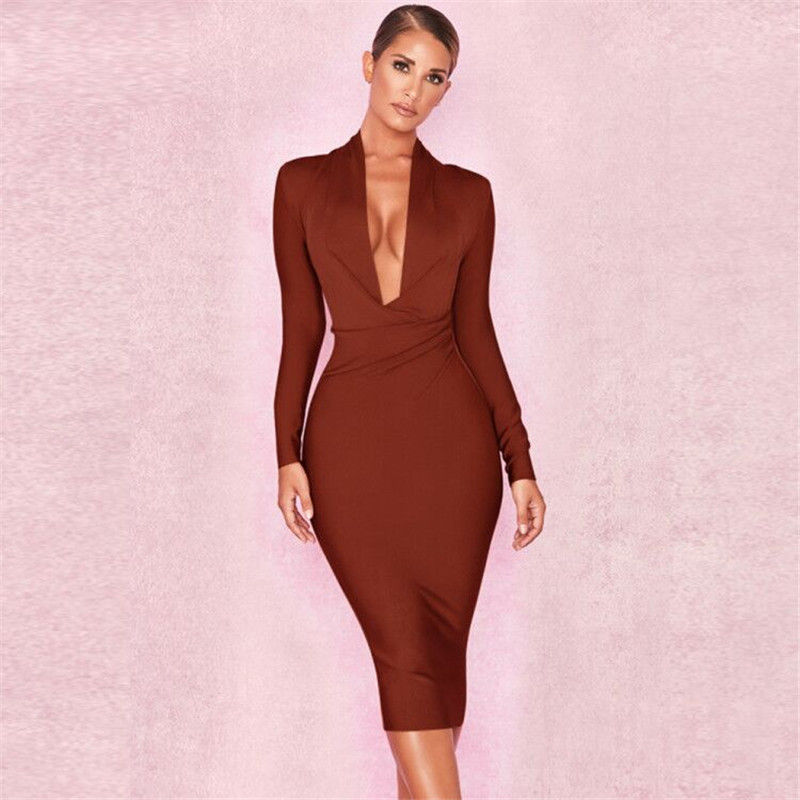 Thumbnail: V-Neck Evening Dress