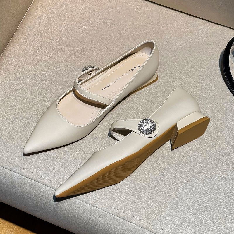 Thumbnail: The French Commuter – Pointed Rhinestone Mary Janes