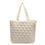 Thumbnail: Rhombus Cotton-padded Shoulder Tote Bag