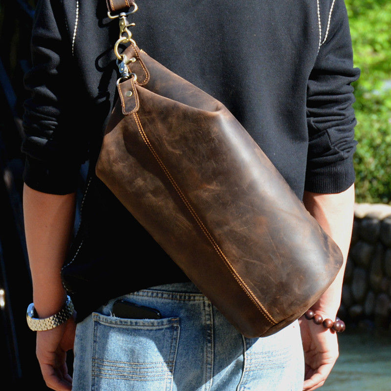 Thumbnail: HeritageBucket – Genuine Retro Vintage Leather Chest Bag