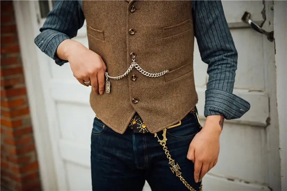 Men’s Classic Herringbone Wool Vest