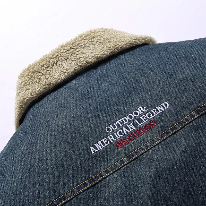 Thumbnail: The Denim Vanguard – Men’s Fur-Lined Denim Jacket