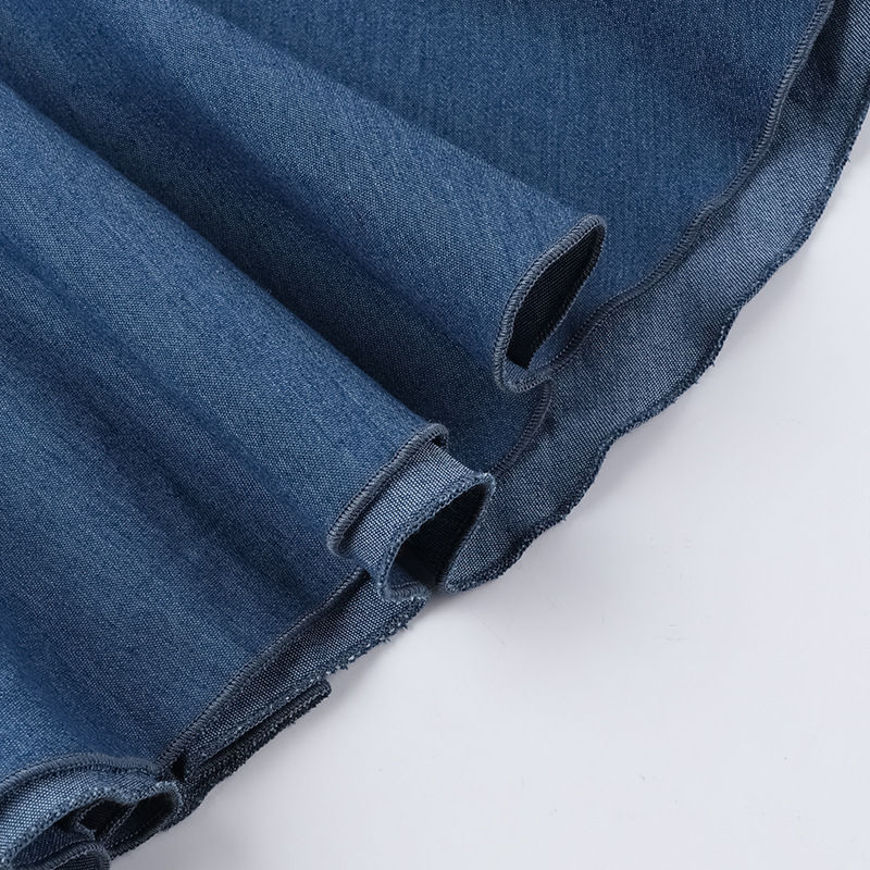 Thumbnail: Denim Wrap Mini Dress