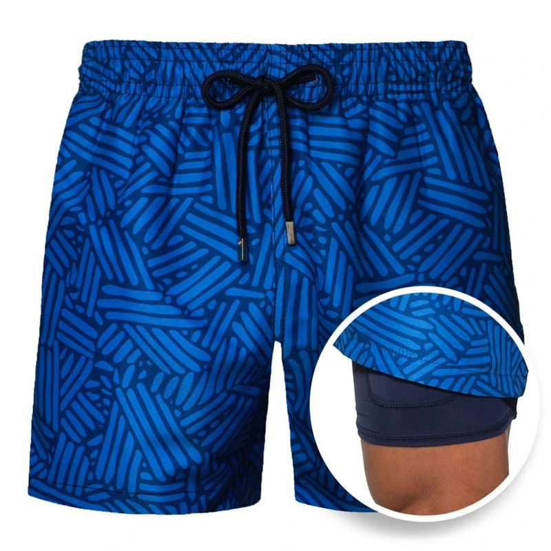 Thumbnail: Printed Double Layer Beach Shorts