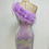 Thumbnail: Purple Sequins Feather Evening Mini Dress
