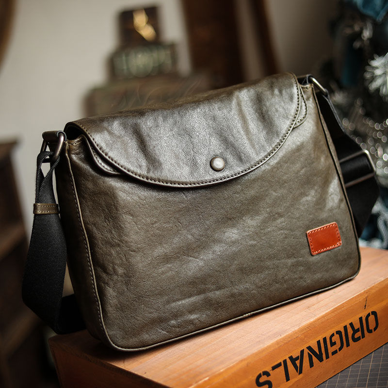 Thumbnail: HeritageCross – First Layer Cowhide Performance Messenger Bag